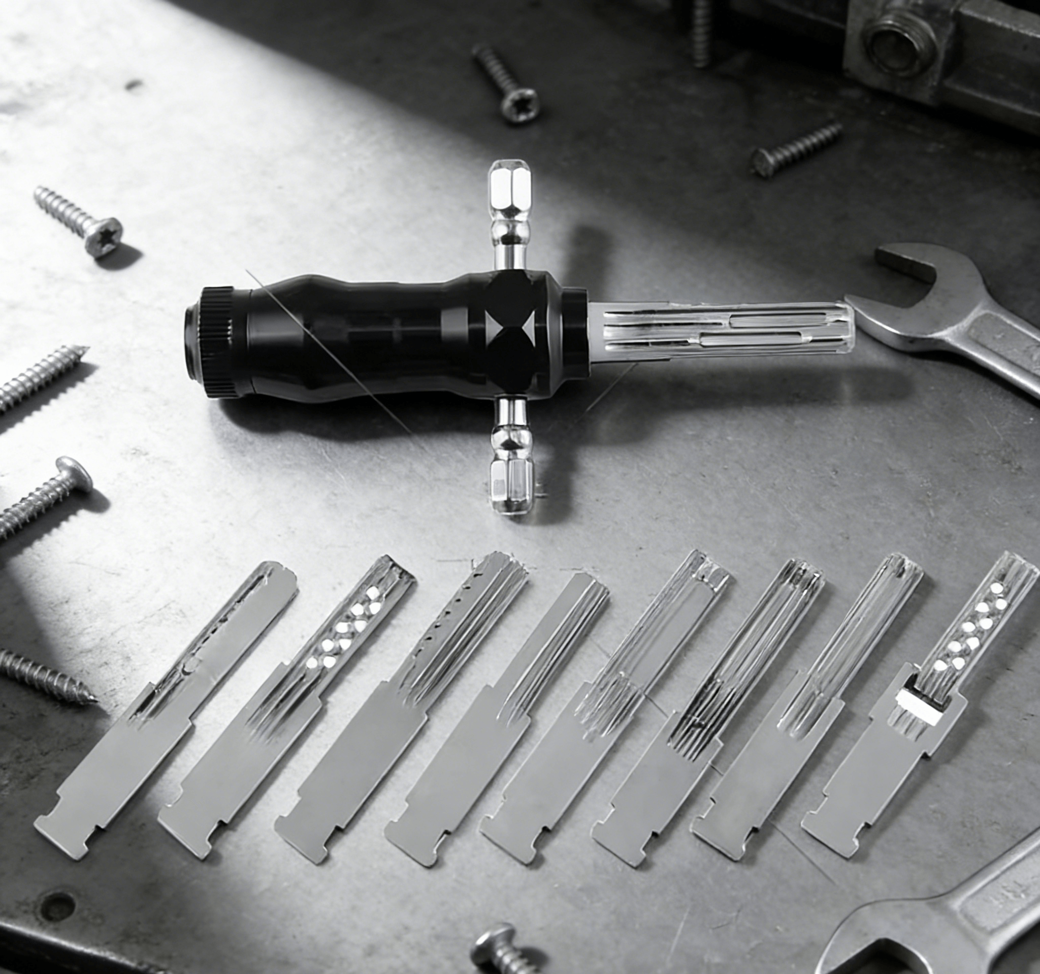 🔐Tubular Lock Pick Set: 9-in-1 Precision Unlocking Tool for Locksmiths