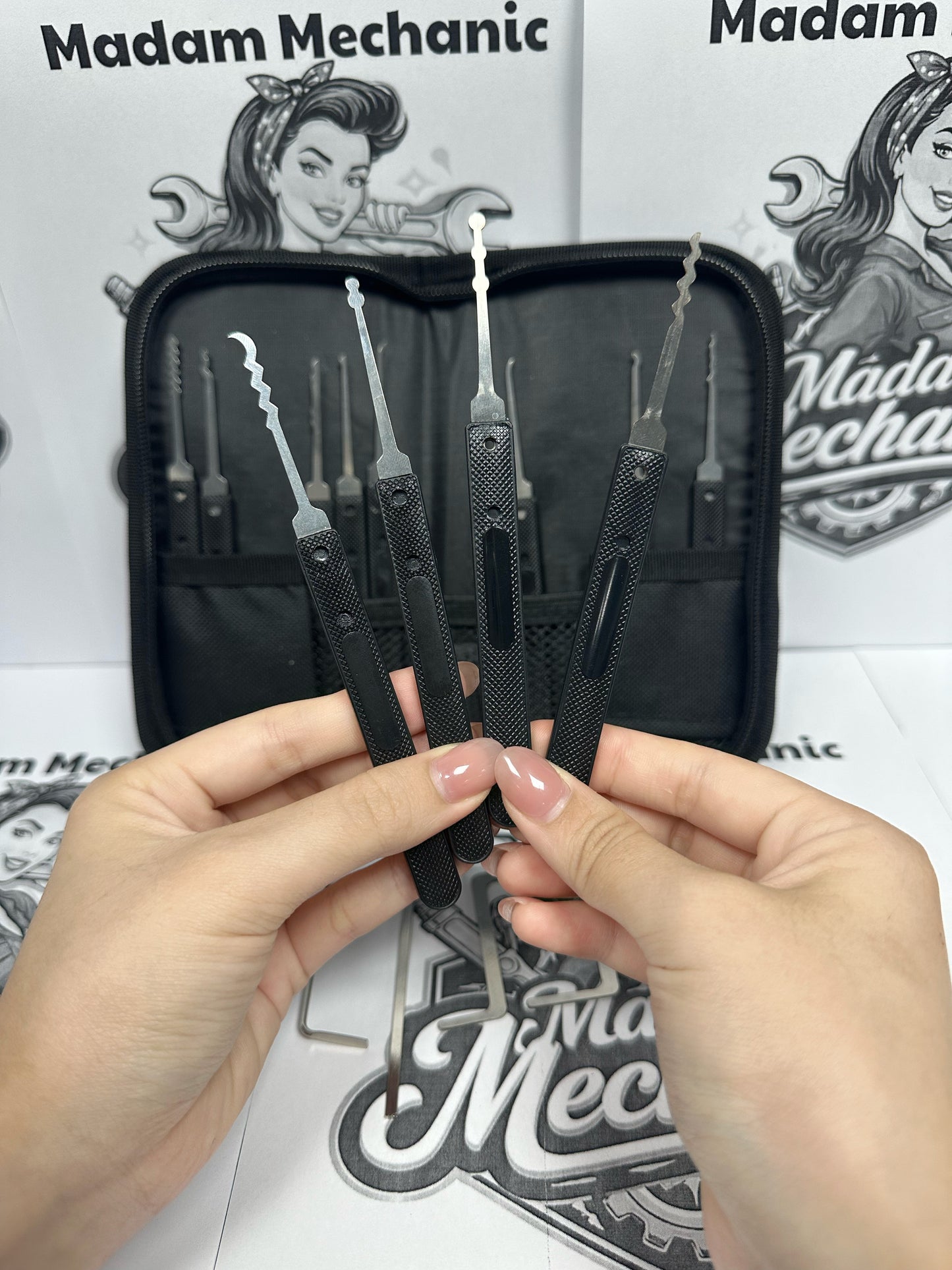 Learn lock picking — beginner kit with transparent practice padlock | Madam Mechanic
