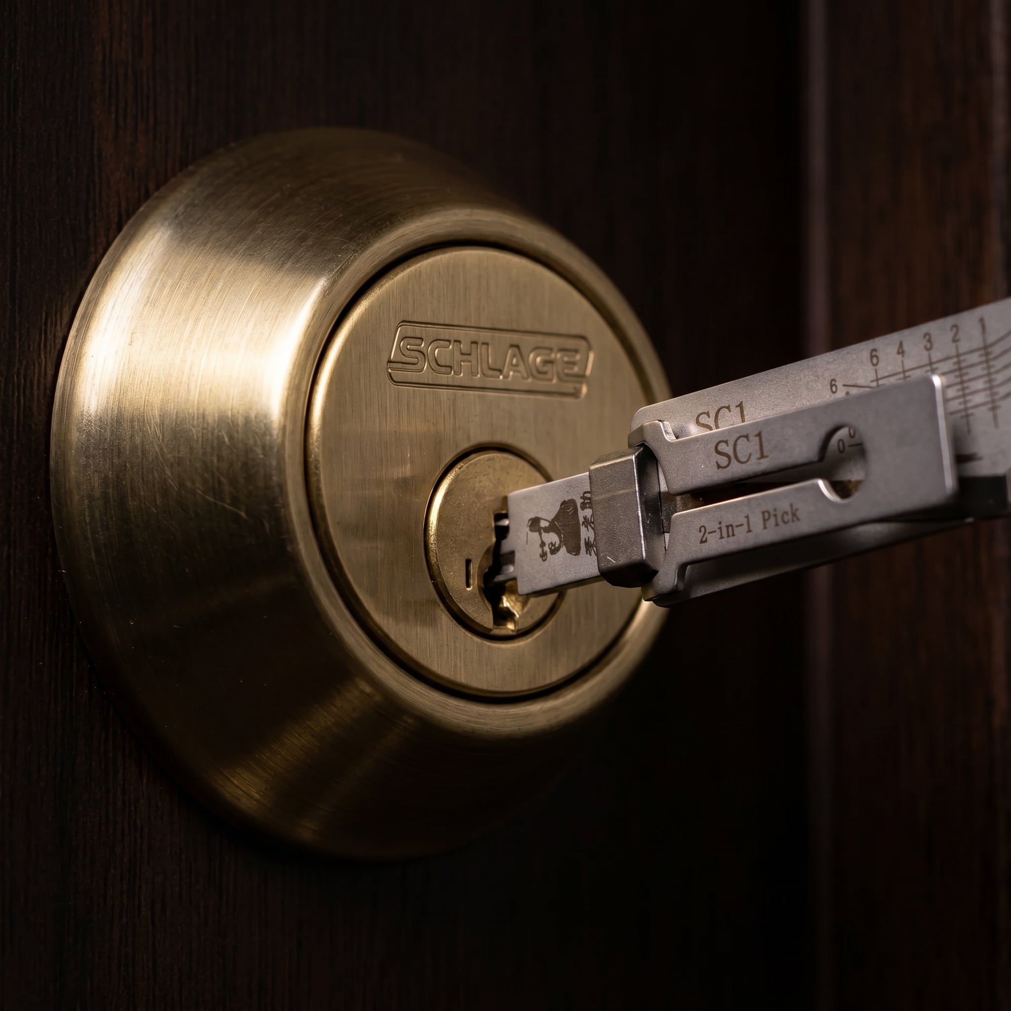 Pro SC1 Pick & Decoder — 2-in-1 Tool for Schlage 5-Pin Locks