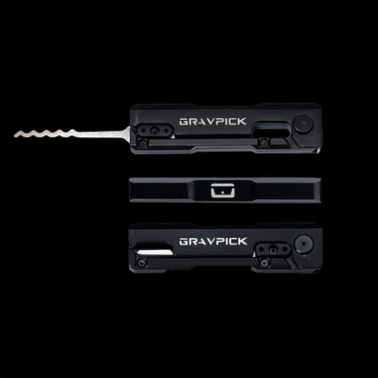 Grav Pick with the pick blade deployed and locked into place