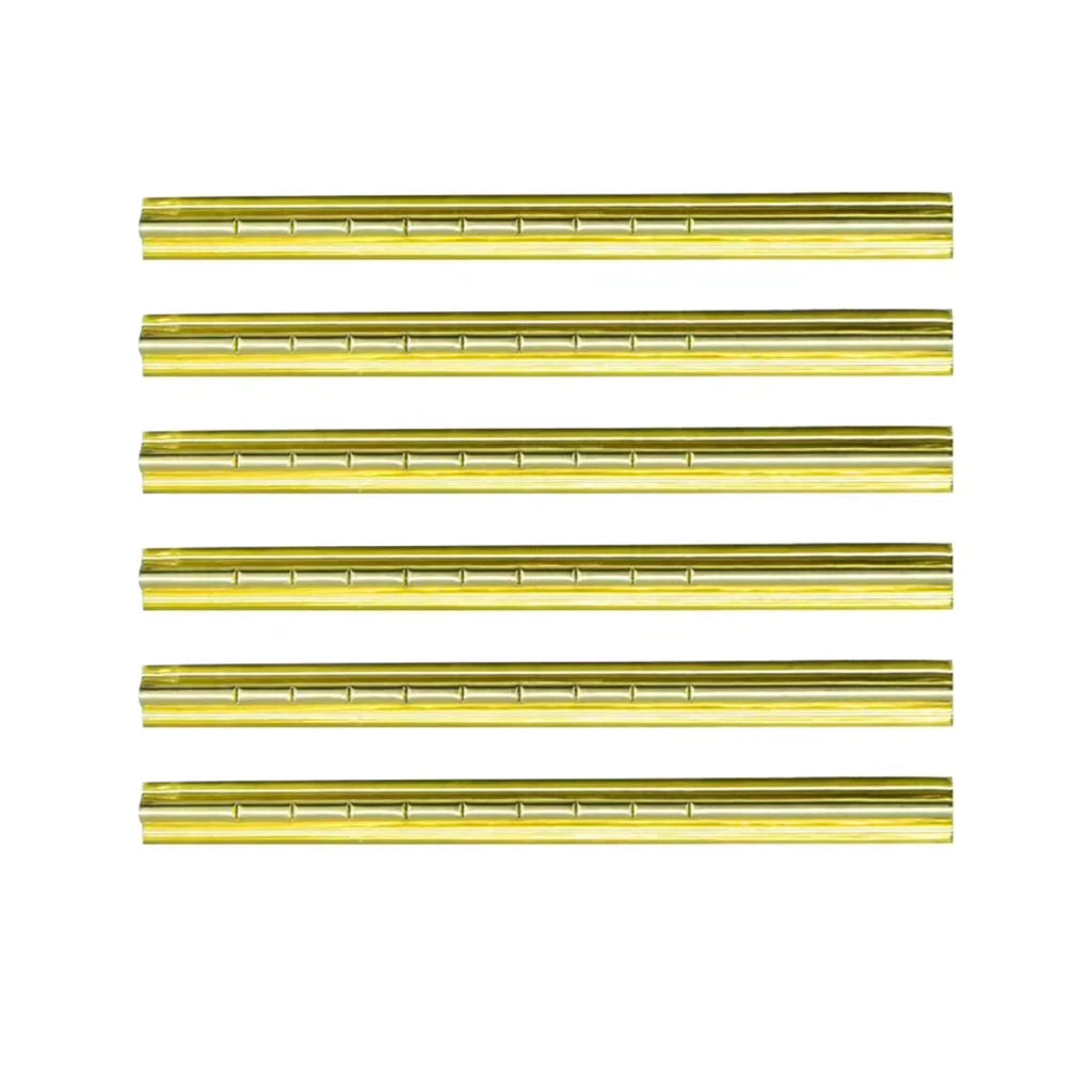 Pre-cut aluminium foil impressioning strip for a dimple lock blade